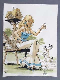 Meynet, Félix - Falbala- Dessin original en couleur - Hommage Ã  Uderzo | Catawiki
