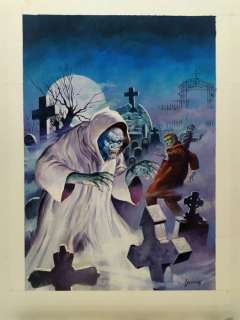 FernÃ¡ndez, Fernando  - Original coverdrawing in colour - Horror book - (1990) | Catawiki