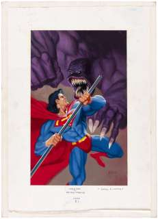 DANIEL HORNE THE MAN OF STEEL SUPERMAN PLATINUM SERIES TRADING CARD ORIGINAL ART.