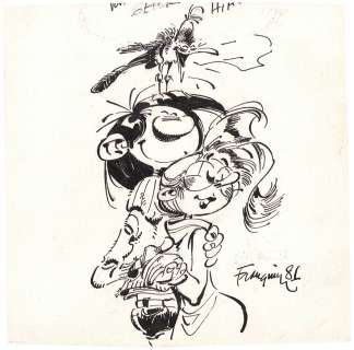 André Franquin (1924-1997) | Gaston Lagaffe, Mademoiselle Jeanne et la mouette rieuse | Huberty Breyne