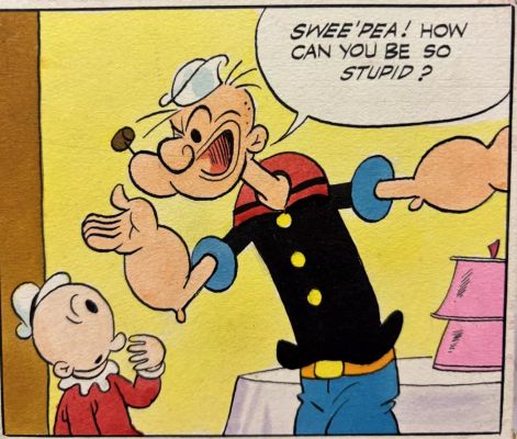 Lot 91 - Original Popeye Artwork For 1970’s TV Comic Free Post In UK | misc / divers