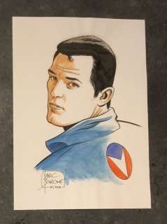 Bourgne, Marc - Dessin original en couleur - Portrait de Michel Vaillant  (2018) | Catawiki