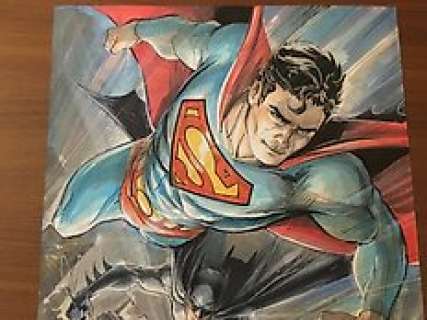 Batman, Superman - Dessin original - Original Art - Yildiray Cinar - Superman Batman en couleur  - EO | Catawiki
