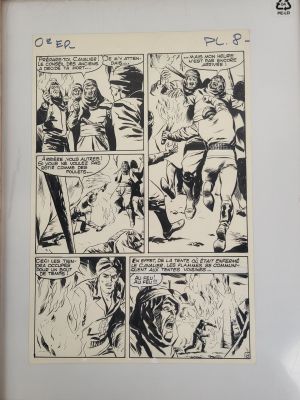 Planche de Bande dessinée originale en noir et blanc par Pierre le Guen et Roger Lécureux. (310/210 mm). - Lot 98 :