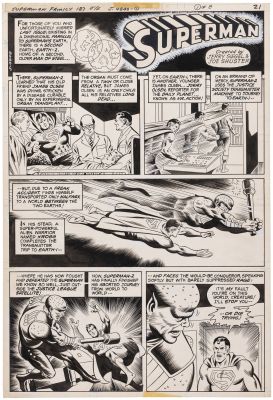 SUPERMAN FAMILY #187 COMIC BOOK PAGE ORIGINAL ART BY CURT SWAN. | Hake’s