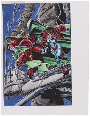 ICON HOUSE AD COMIC BOOK ORIGINAL COLOR ART BY NOELLE GIDDINGS. | Hake’s