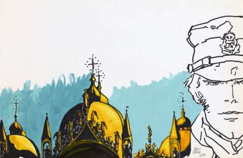 PRATT Corto Maltese Fable de Venise Encre de Chine, feutre et gouache | Millon