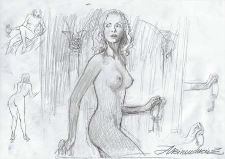 Arinouckine, Andrei - Crayonné original - Nu | Catawiki