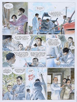 Hermann (Né En 1938) Lune... | HERMANN (né en 1938) Lune de guerre, planche 6. Crayon... | Coutau Bégarie