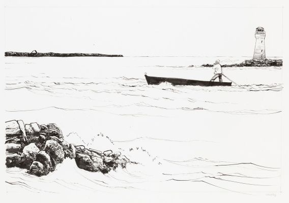 Nicolas Bidet Dit... | Nicolas Bidet dit NICOBY (Né en 1976) Le phare Encre... | misc / divers