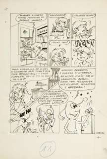 Szarlota Pawel (1947 - 2018) | Szarlota Pawel (1947 - 2018) | "Uroki telepatii", z serii Jonka, Jonek i Kleks, plansza nr 4, 1980 | Desa Unicum