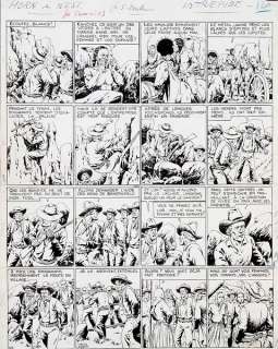Le Rallic | Horn du West, ensemble de deux planches successive… | Banque Dessinée