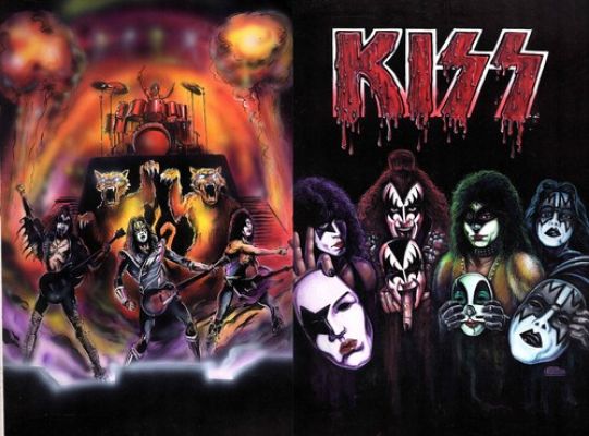 Kiss Pre-History original comic book artwork #3 front & back covers wraparound | eBay US