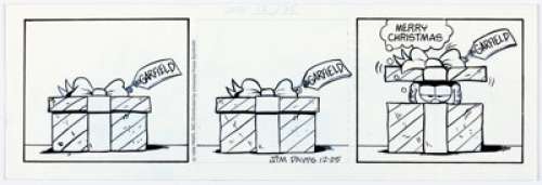 Jim Davis | Garfield Daily Comic Strip Original Art dated 12-25-96 (PAWS/Universal Press Syndicate, 1996). | Heritage