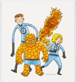 Jeffrey Brown -Fantastic Four Specialty Illustration Original Art (undated)....