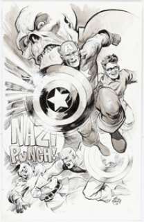 Eric Powell - Captain America Tribute Illustration Original Art (2021).... | Heritage