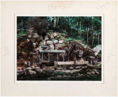 John Conrad Berkey | Bucyrus Erie 1968 Calendar "July/August" Painting Original Art (Bucyrus Erie, 1967).... | Heritage