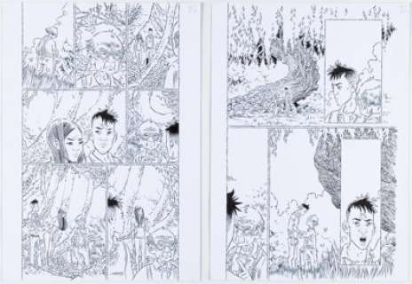 Simon Gane - Ghost Tree #3 Story Pages 16-17 Original Art Group of 2 (IDW Publ., 2019).... (Total: 2 Original Art)