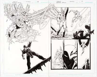 Starlin, Jim | Jim Starlin and Al Milgrom Hawkman Special #1 Story Pages 28 & 29 Original Art (DC, 2008).... (Total: 2 Original Art) | Heritage