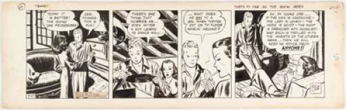 Caniff, Milton | Milton Caniff Terry and the Pirates Comic Strip Daily Original Art dated 5-27-41 (Chicago Tribune Co., 1941). ... | Heritage