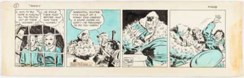Caniff, Milton | Milton Caniff Terry and the Pirates Comic Strip Daily Original Art dated 1-11-38 (Chicago Tribune/N.Y. News Syndic... | Heritage
