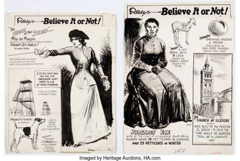 Ripley, Robert | Robert Ripley and Paul Frehm Believe It Or Not! Comic Strip Original Art Group of 6 (King Features Syndicate, 1936... (Total: 6 Original Art) | Heritage