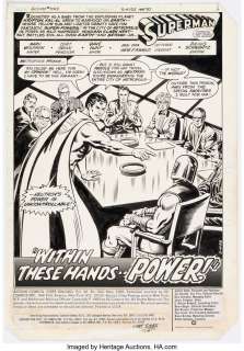 Swan, Curt | Curt Swan and Dave Hunt Action Comics #543 Title Page 1 Original Art (DC, 1983). ... | Heritage