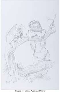 Unidentified Fantasy Artist - Mitch Foust - "The Conversation" Illustration Original Art (2005).... (Total: 2 Original Art)