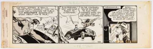 Boring, Wayne | Win Mortimer (as Wayne Boring) Superman #5331 Daily Comic Strip Original Art dated 1-16-1956 (McClure Syndicate, 1... | Heritage