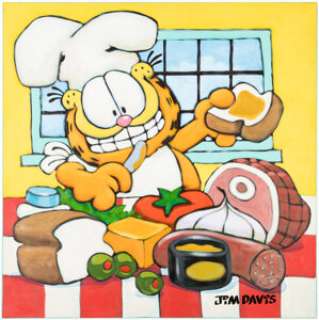 Jim Davis Studio | Jim Davis Studio - Garfield the Chef Painting Original Art (c.1990s).... | Heritage