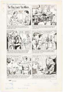Hickey, Tom - Tom Hickey First Love Illustrated #42 Complete 1-Page Story Original Art (Harvey, 1954)....