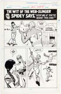 Mortimer, Win | Win Mortimer and Mike Esposito Spidey Super Stories #21 Inside Back Cover Complete 1-Page Story Original Art (Marv... | Heritage