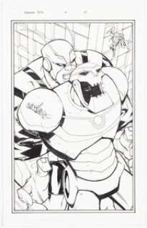 Wegener, Scott - Scott Wegener and Patrick Scherberger Avengers: Earth‘s Mightiest Heroes #4 Splash Page 14 Original Art (Marvel, 2...