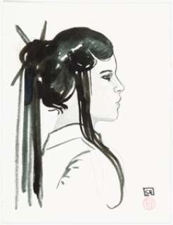 Artist, Unknown - Stephanie Hans - Japanese Girl Illustration Original Art (2016)....