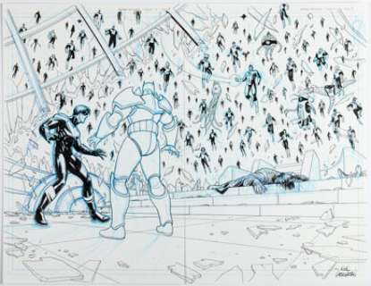 DC Artist - Nick Derington Batman Universe Chapter 10 Story Pages 8 & 9 Original Art (DC, 2019).... (Total: 2 Original Art)