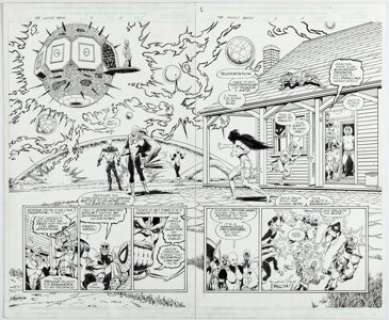 Starlin, Jim | Jim Starlin and Al Milgrom The Infinity Abyss #6 Double Page Spread 10-11 Original Art (Marvel, 2002).... | Heritage
