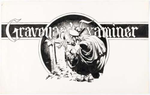 Wrightson, Bernie | Bernie Wrightson Graveyard Examiner Illustration Original Art (c. 1974).... | Heritage