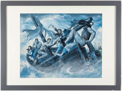 Pollen, Samson | Samson Pollen Male Magazine September-1961 Double Page Painting Original Art (Magazine Management, 1961).... | Heritage