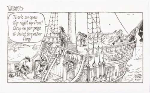 Piraro, Dan | Dan Piraro Bizarro Single-Panel Comic Strip dated 9-9-07 Original Art (King Features Syndicate, 2007). ... | Heritage