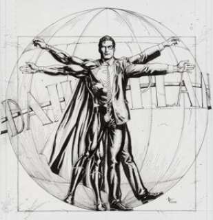 Frank, Gary | Gary Frank - The Super-Virtruvian Man Illustration Original Art (2016).... | Heritage