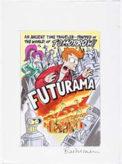 Bill Morrison - Futurama Episode 1: Space Pilot 3000 Commercial Poster Preliminary Original Art (ACME Animation Arch...