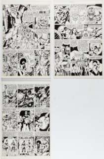 Robb Phipps - Apex #2 "Captain Beyond" Story Pages 10-12 Original Art (Aztec Press, 1991).... (Total: 3 Original Art)