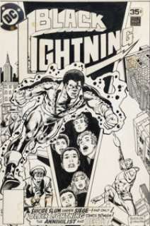 Rich Buckler and Vince Colletta - Black Lightning #9 Cover Original Art (DC, 1978)....