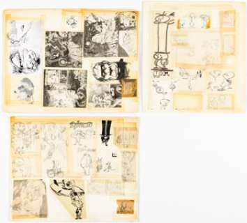 Wally Wood - Sketch Reference Library Original Art Group of 3 (c. 1950-60s).... (Total: 3 Original Art) | Heritage