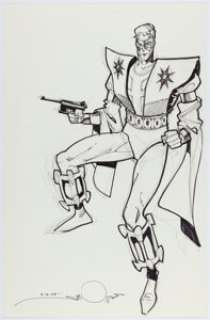 Walter Simonson - Manhunter Illustration Original Art (2004). | Heritage