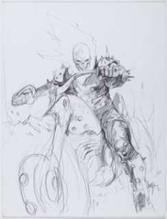 Marko Djurdjevic - Ghost Rider #20 Cover Preliminary Original Art (Marvel, 2008).