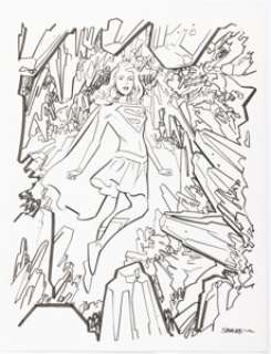 Chris Samnee - Supergirl Illustration Original Art (2012).