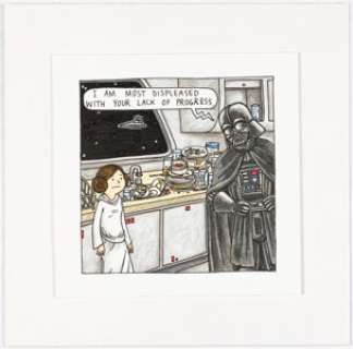 Jeffrey Brown Star Wars: Vader‘s Little Princess Story Page 26 Original Art (Chronicle Books, 2012).