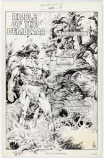 Rudy Nebres Savage Sword of Conan #114 Splash Page 2 Original Art (Marvel, 1985). | Heritage