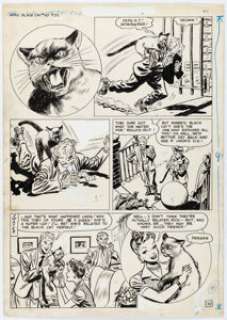 Lee Elias Black Cat Comics #8 Story Page 10 Original Art (Harvey, 1947). | Heritage